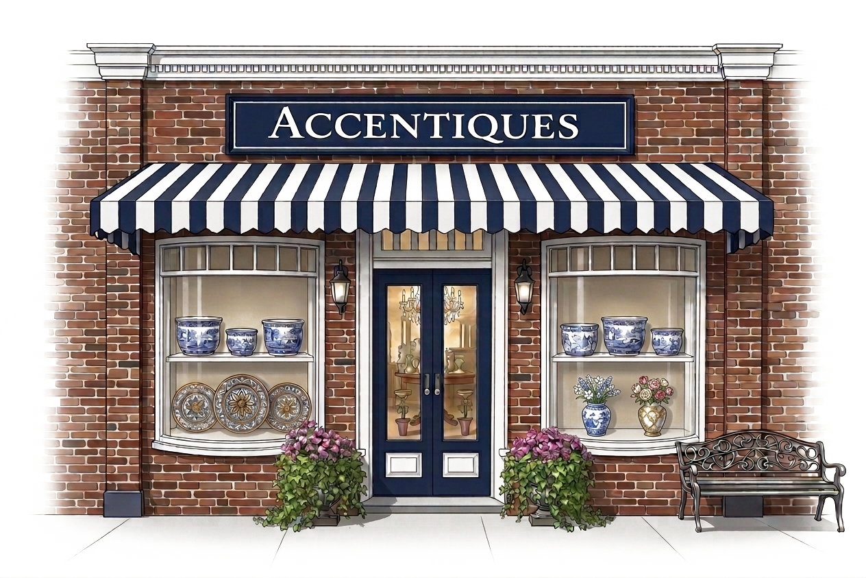 Illustration of the Accentiques By Camille storefront